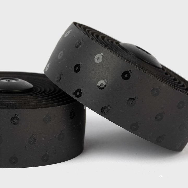 Burgh Wattbombs Stealth Bar Tape (Black/Gloss) - BUMSONTHESADDLE