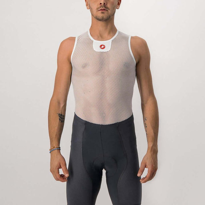 Castelli Core Mesh 3 Mens Cycling Baselayer (White) - BUMSONTHESADDLE