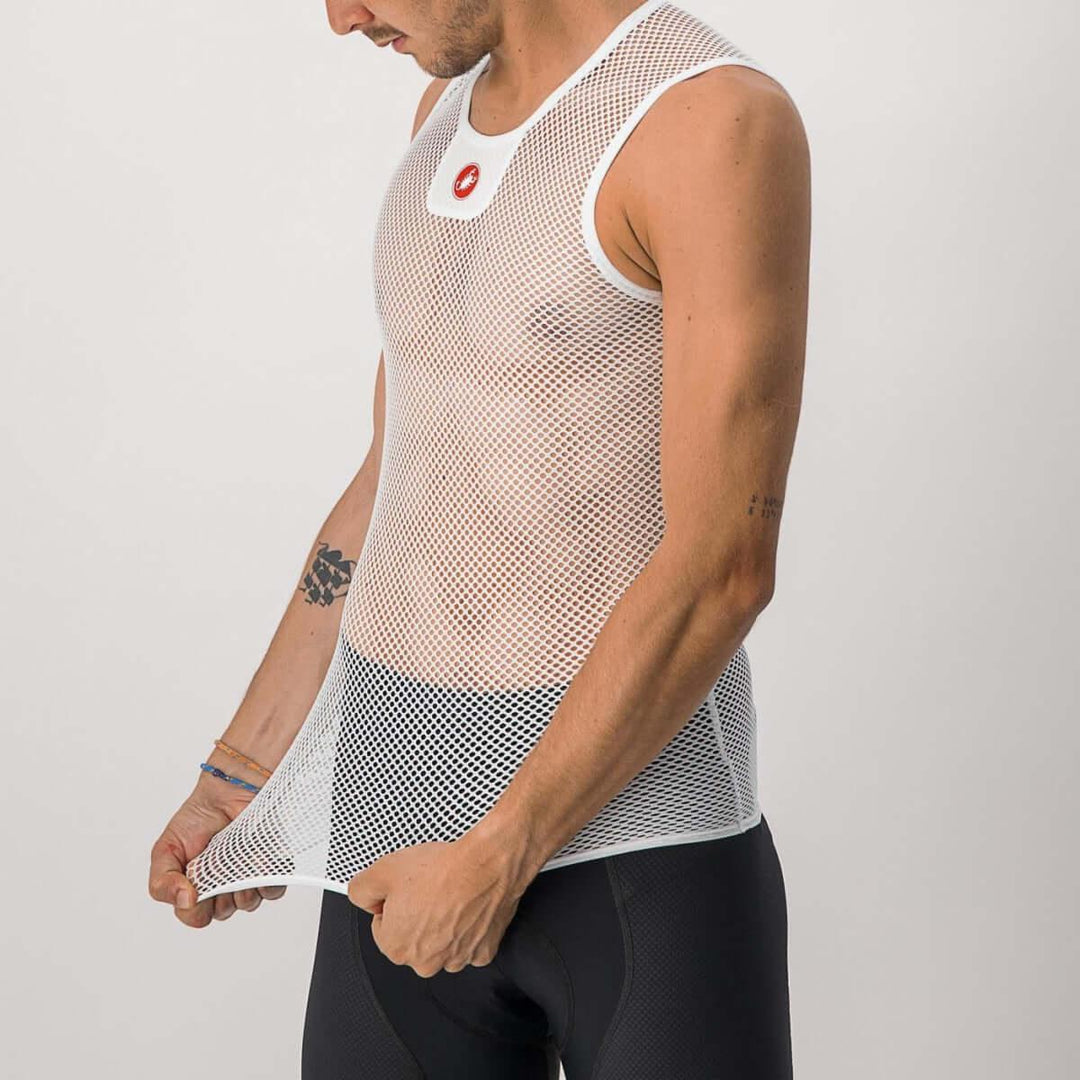 Castelli Core Mesh 3 Mens Cycling Baselayer (White) - BUMSONTHESADDLE