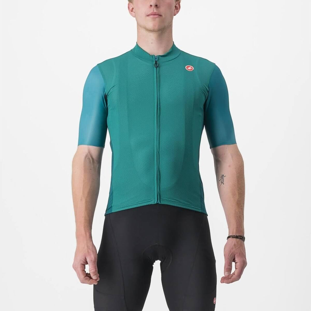 Castelli Endurance Elite Men's Cycling Jersey (Queztal Green) - BUMSONTHESADDLE
