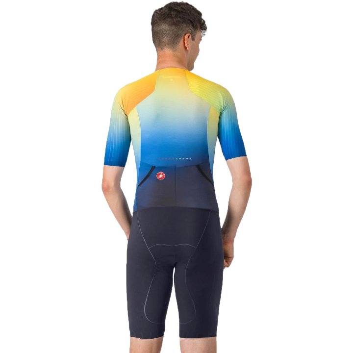 Castelli Free Sanremo 3 Men's Cycling Suit (Belgian Blue/Multicolor Vivid)