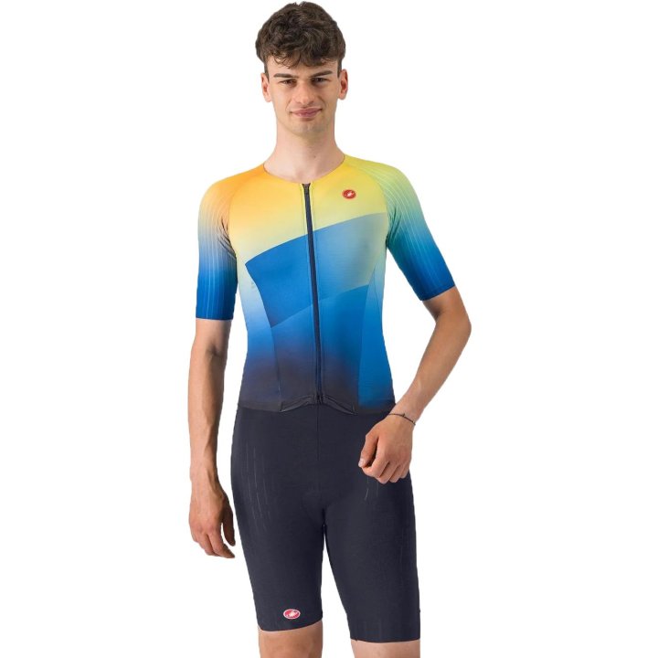 Castelli Free Sanremo 3 Men's Cycling Suit (Belgian Blue/Multicolor Vivid)
