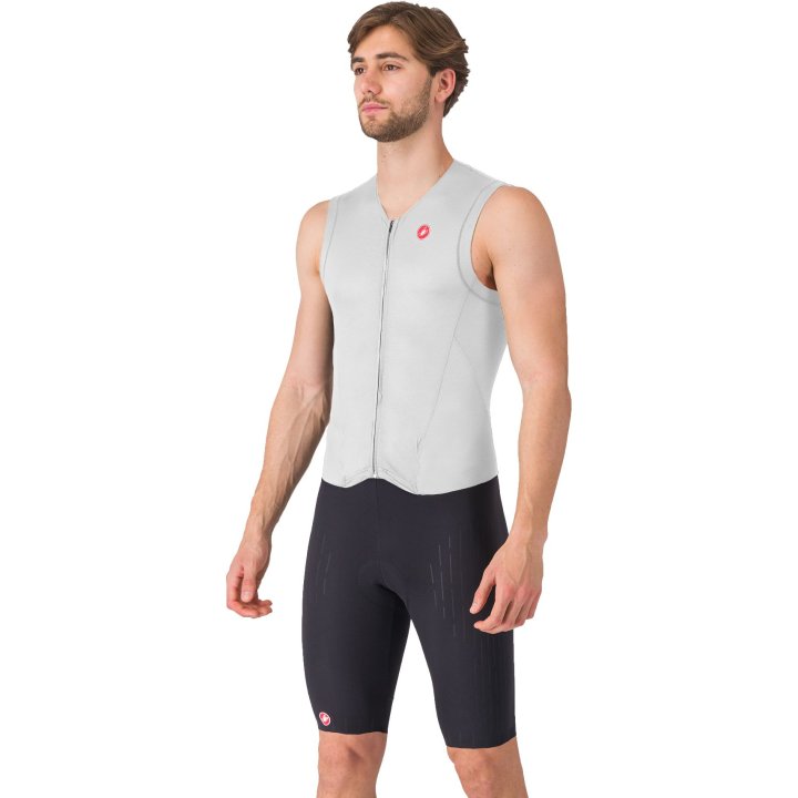Castelli Free Sanremo 3 Sleeveless Men's Cycling Suit (White/Black)