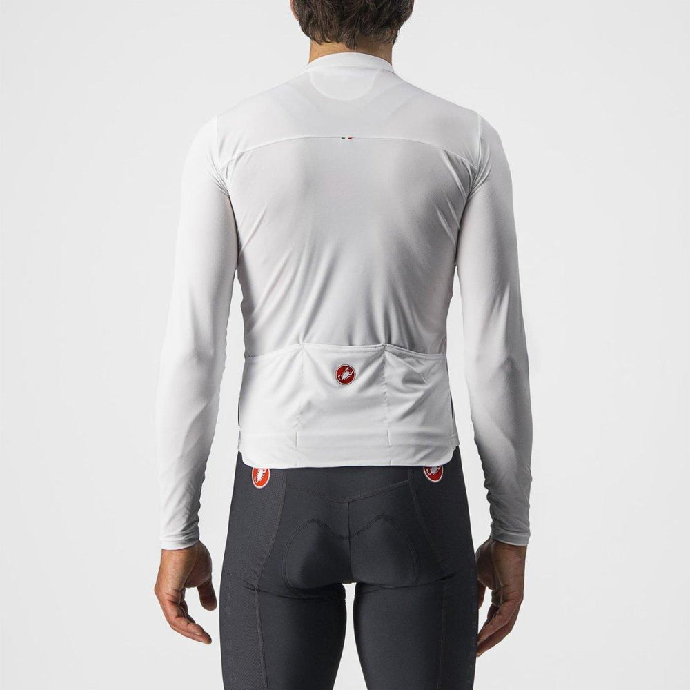 Castelli Prologo 7 Men's Cycling Jersey (Ivory/Light Black Red) - BUMSONTHESADDLE