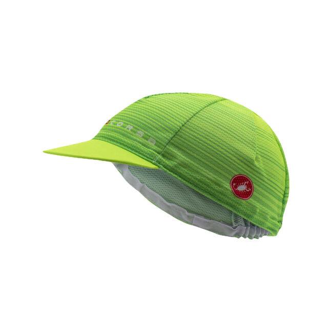 Castelli Rosso Corsa Unisex Cycling Cap (Electric Lime) - BUMSONTHESADDLE