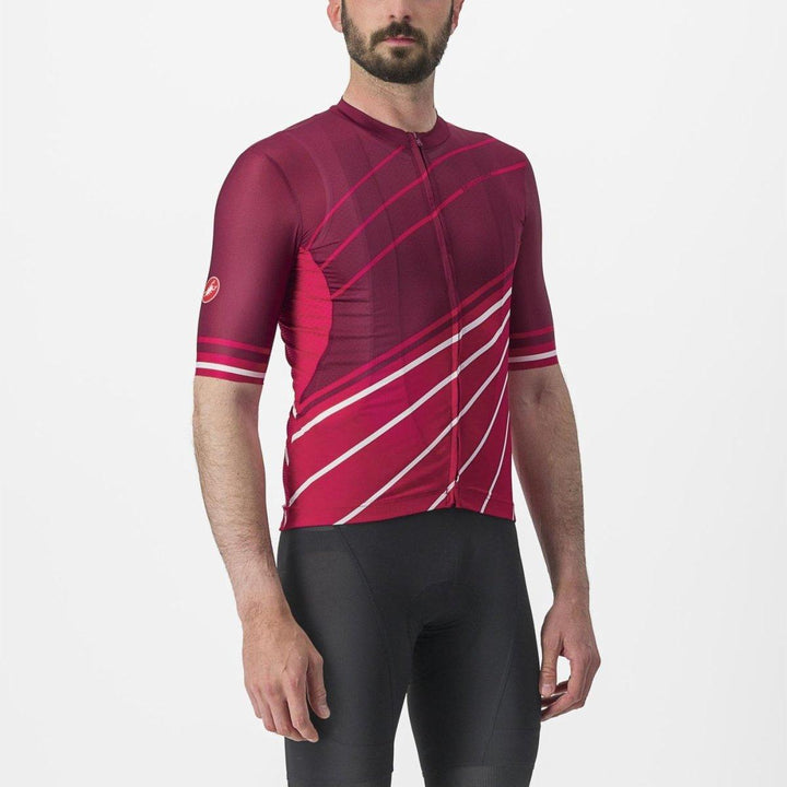 Castelli Speed Strada Men's Cycling Jersey (Bordeaux/Persian Red) - BUMSONTHESADDLE