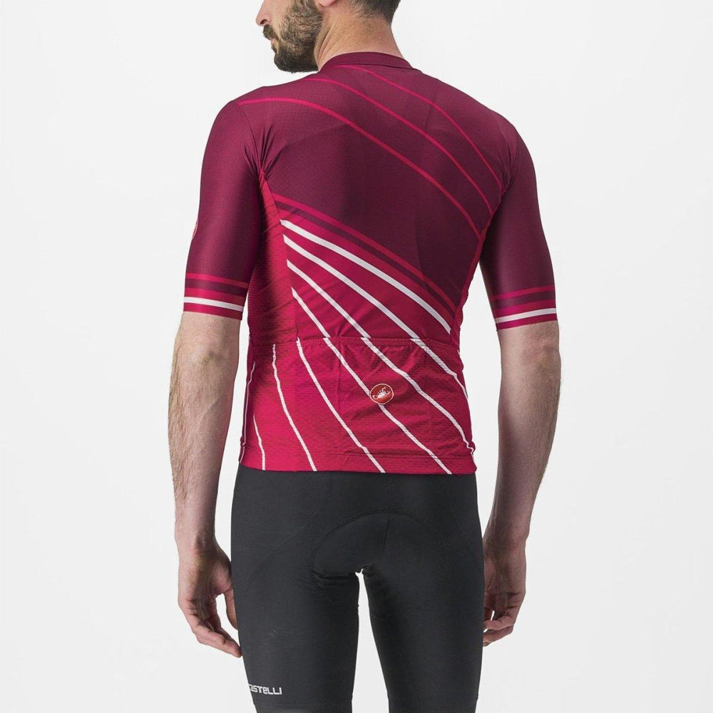 Castelli Speed Strada Men's Cycling Jersey (Bordeaux/Persian Red) - BUMSONTHESADDLE