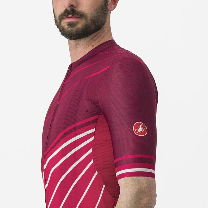 Castelli Speed Strada Men's Cycling Jersey (Bordeaux/Persian Red) - BUMSONTHESADDLE