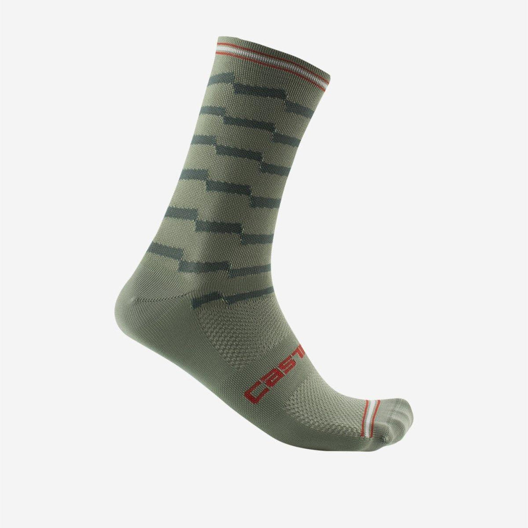 Castelli Unlimited 18 Men's Cycling Socks (Defender Green) - BUMSONTHESADDLE