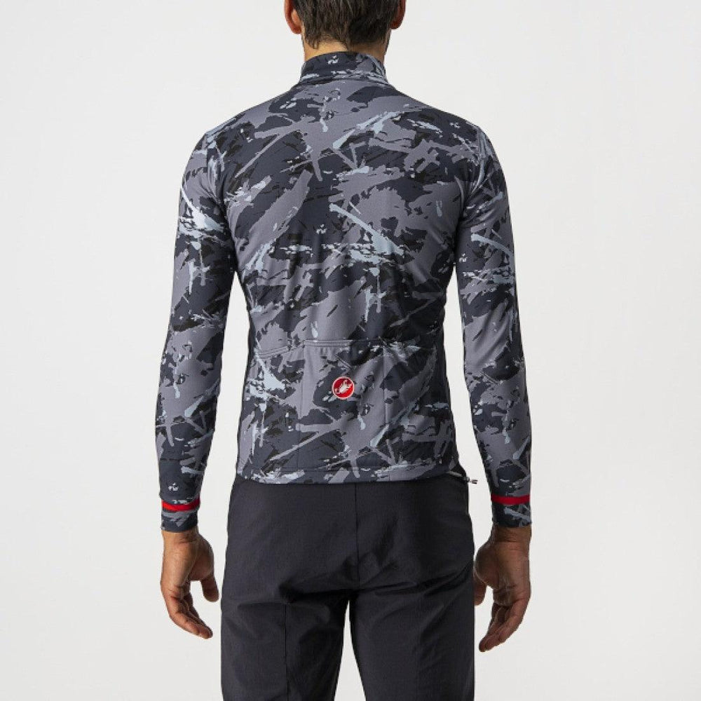 Castelli Unlimited Thermal Mens Cycling Jersey (Grey/Blue) - BUMSONTHESADDLE