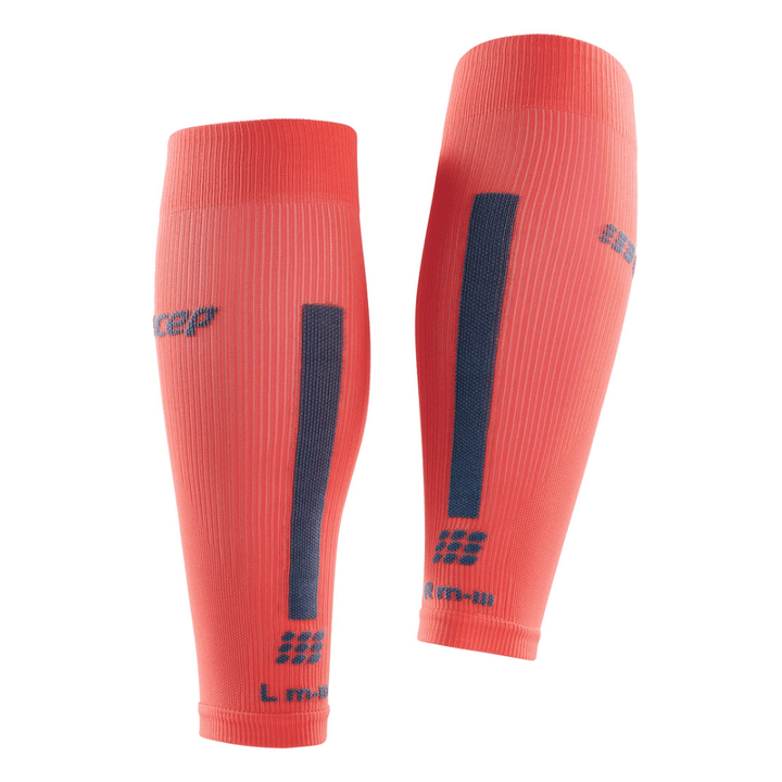 Cep Compression Calf Sleeves 3.0 (Coral/Grey) - BUMSONTHESADDLE