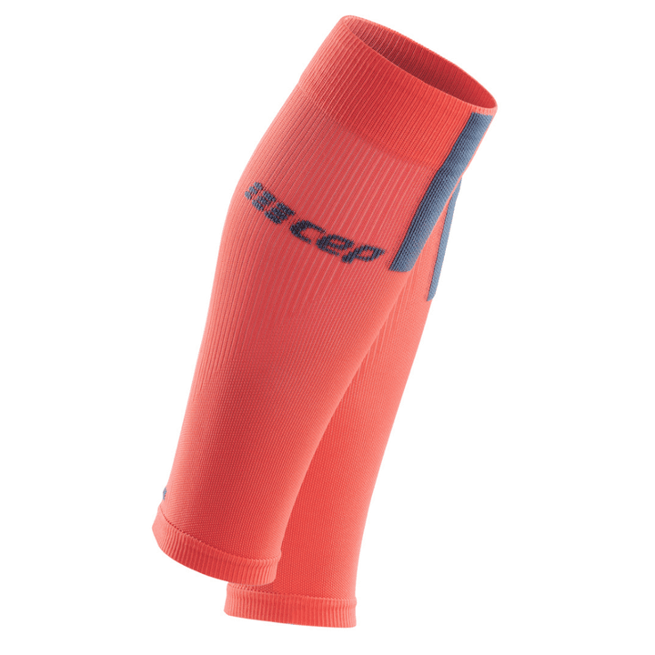 Cep Compression Calf Sleeves 3.0 (Coral/Grey) - BUMSONTHESADDLE