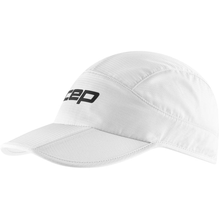 CEP Compression Core Foldable Unisex Running Cap (White)