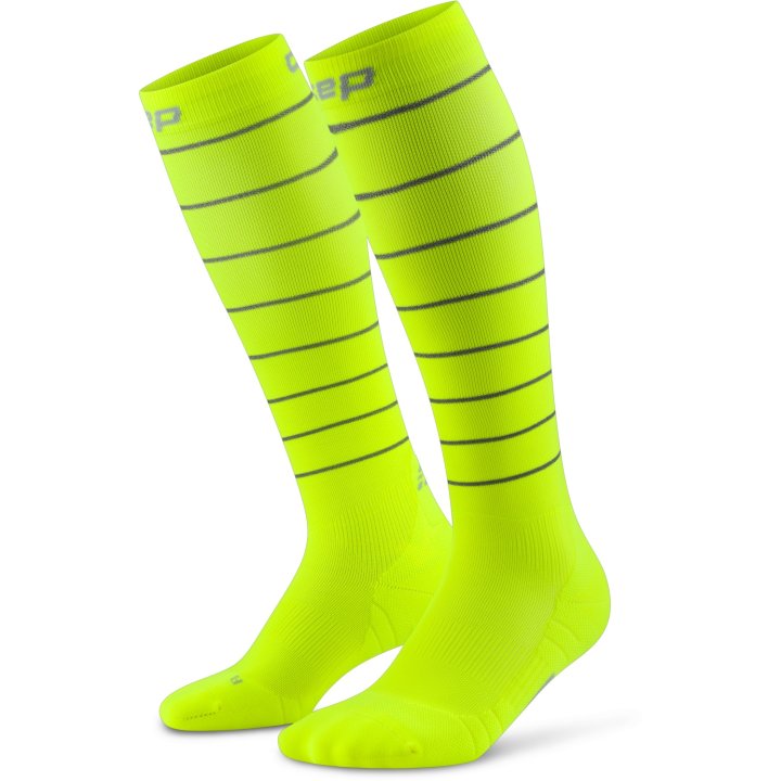 CEP Compression Pro Run Reflective Tall Men's Compression Socks (Neon Yellow)