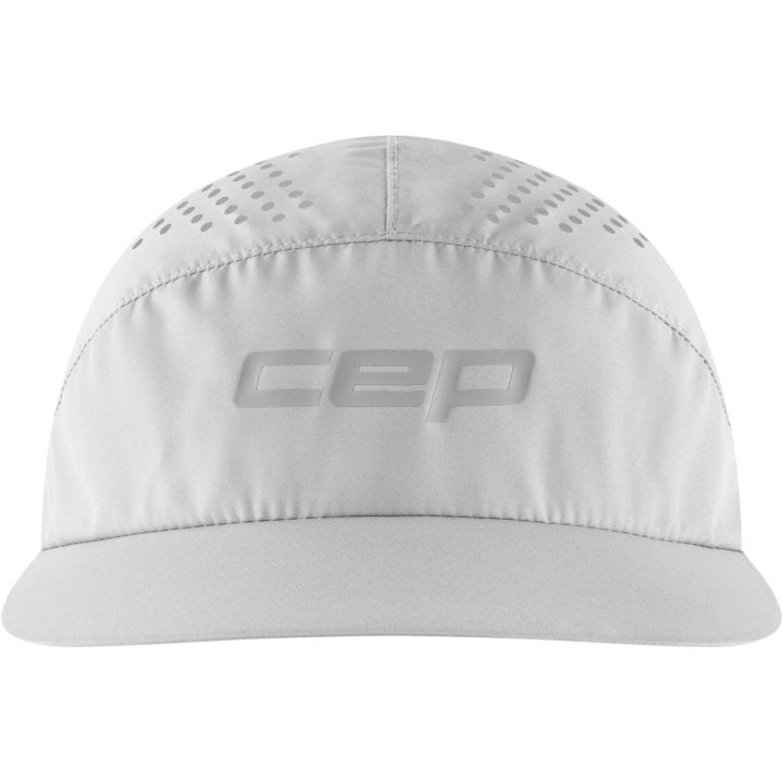 CEP Compression Pro Run Ultralight Unisex Running Cap (Light Grey)