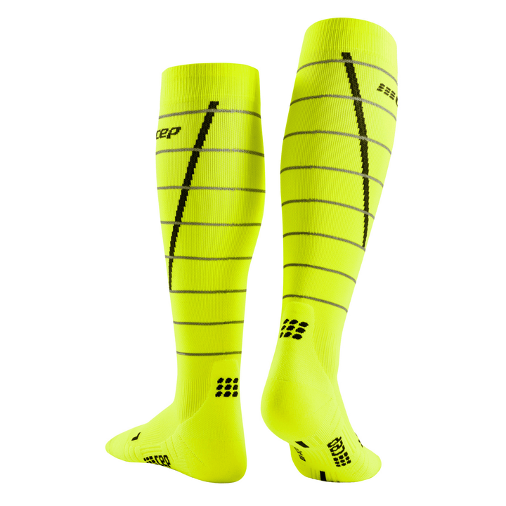 CEP Reflective Tall Compression Women's Cycling Sock (Neon Yellow) - BUMSONTHESADDLE