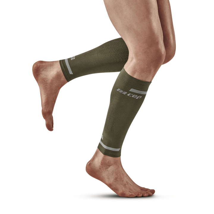 CEP The Run Compression 4.0 Men's Calf Sleeves (Olive) - BUMSONTHESADDLE