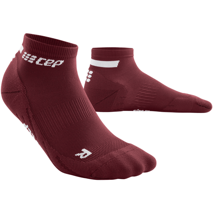 CEP The Run Low Cut 4.0 Compression Women's Socks (Dark Red) - BUMSONTHESADDLE