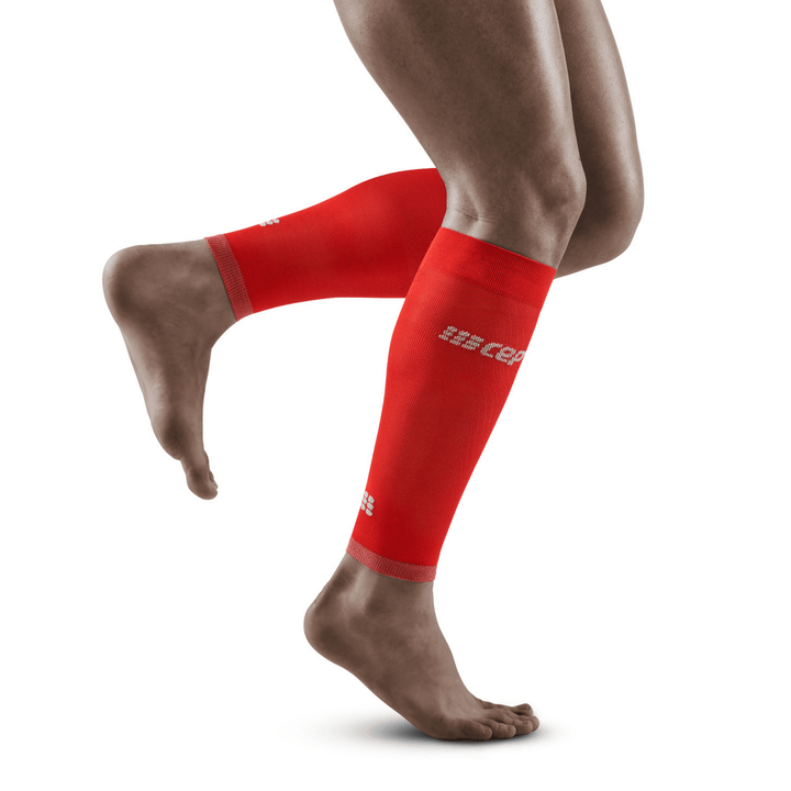 CEP Ultralight Compression Men's Calf Sleeves (Lava/Light Grey) - BUMSONTHESADDLE