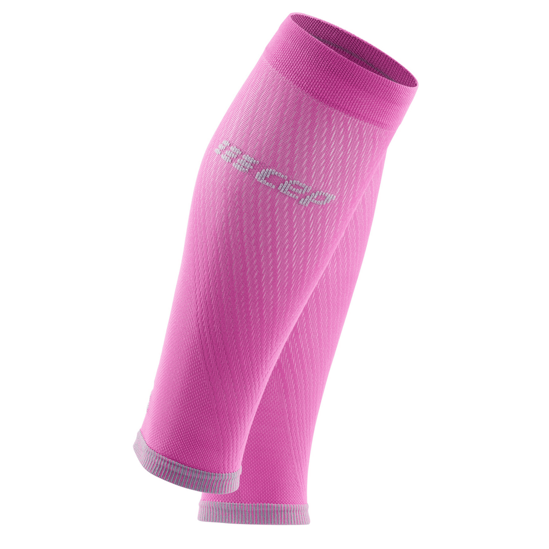 CEP Ultralight Compression Women's Calf Sleeves (Pink/Light Grey) - BUMSONTHESADDLE