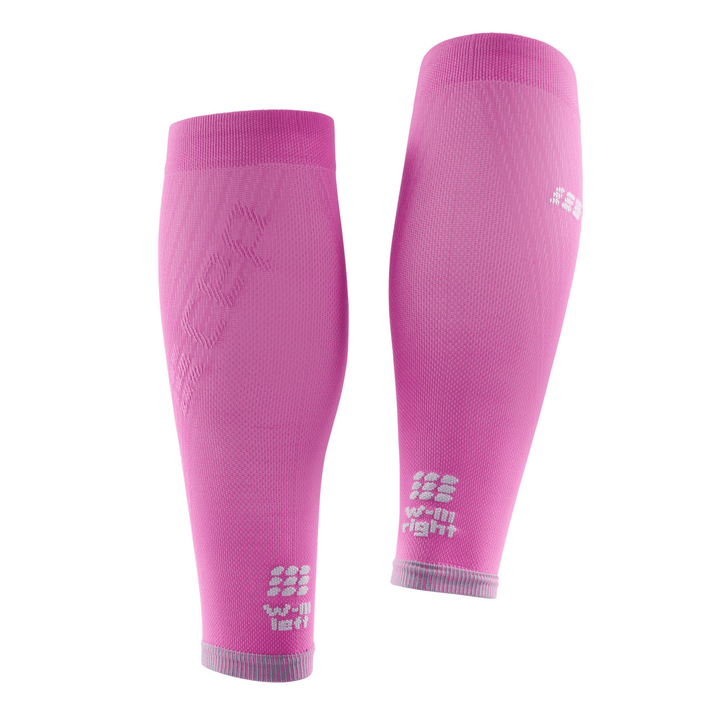 CEP Ultralight Compression Women's Calf Sleeves (Pink/Light Grey) - BUMSONTHESADDLE