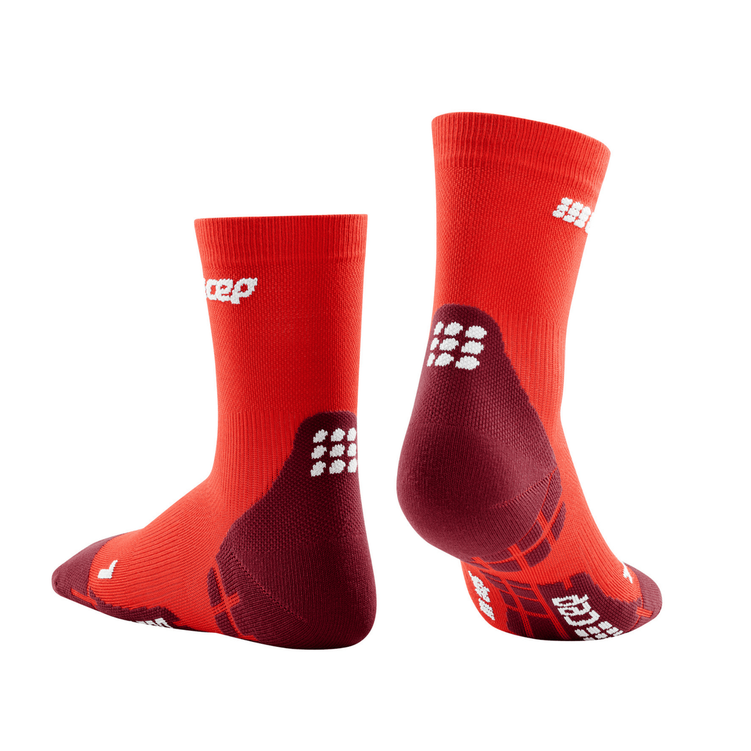 CEP Ultralight Short Compression Men's Cycling Socks (Lava/Dark Red) - BUMSONTHESADDLE