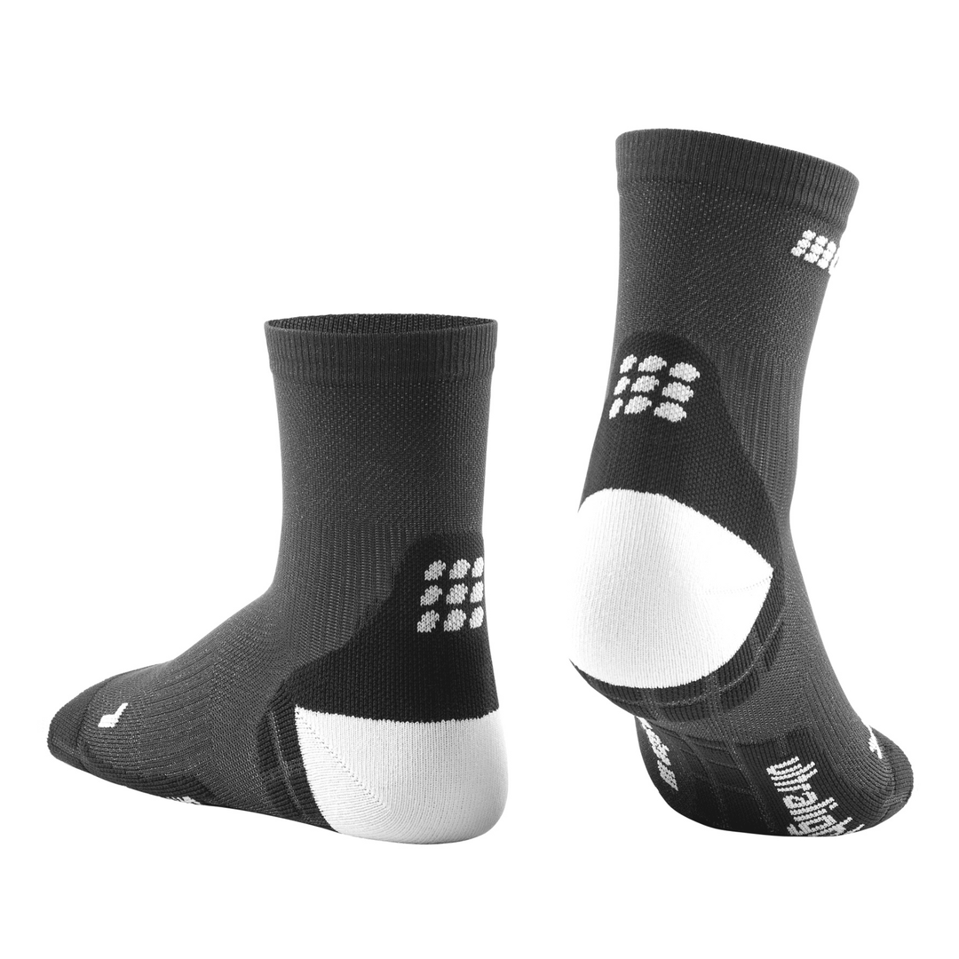 CEP Ultralight Short Compression Women's Cycling Socks (Black/Light Grey) - BUMSONTHESADDLE