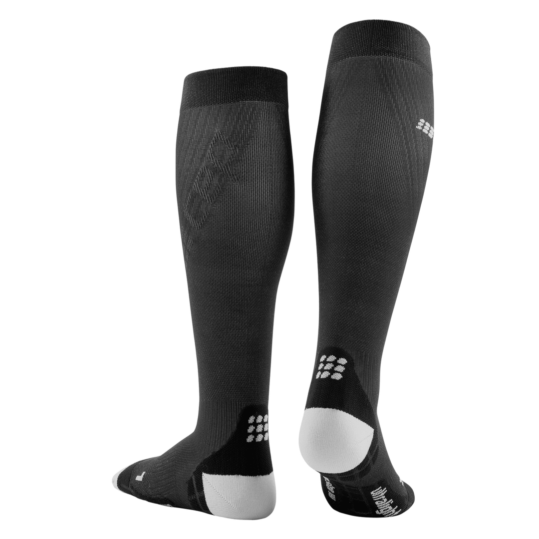 CEP Ultralight Tall Compression Women's Cycling Socks (Black/Light Grey) - BUMSONTHESADDLE