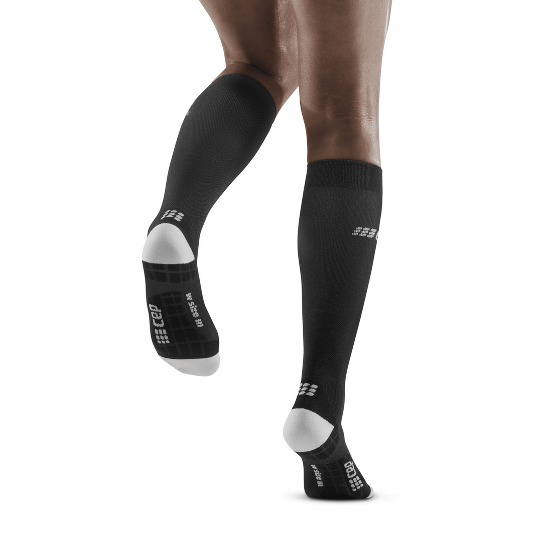 CEP Ultralight Tall Compression Women's Cycling Socks (Black/Light Grey) - BUMSONTHESADDLE