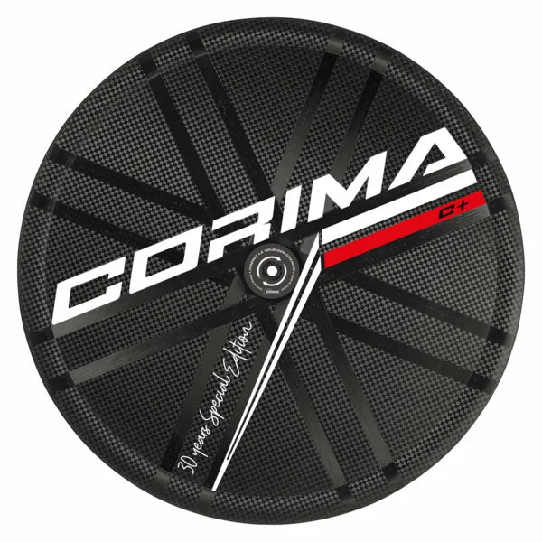 Corima WS TT C+ Tubeless Ready Carbon Rim Brake Wheel (Black with White Decals)