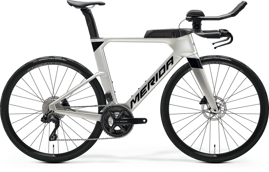Merida Time Warp Tri 5000 carbon triathlon bike in Titan/Black