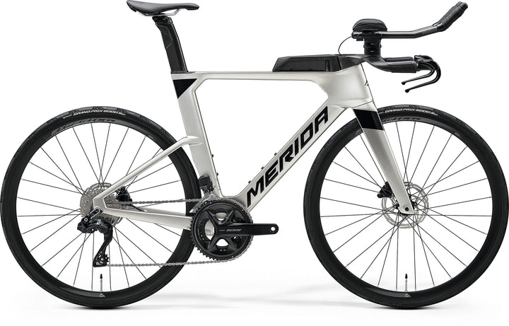 Merida Time Warp Tri 5000 carbon triathlon bike in Titan/Black