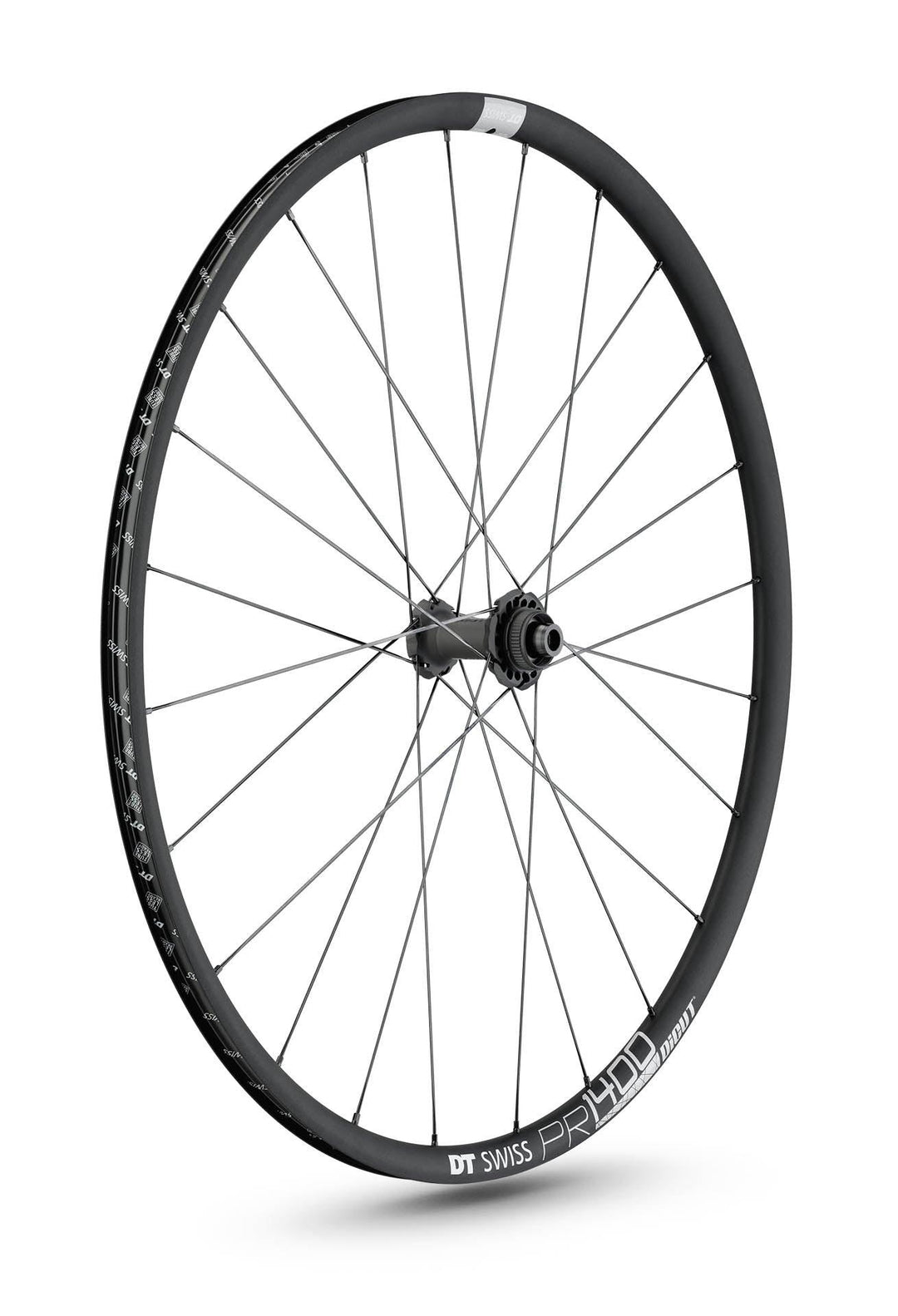 DT Swiss PR 1400 Dicut Aluminum Tubleless Ready Disc Brake Wheel - (Black) - BUMSONTHESADDLE