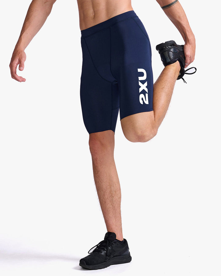 2XU MT6430B Aero 9 Inch Men's Triathlon Shorts (Midnight/Jade)