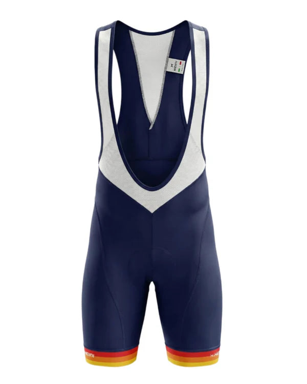 Heini Elite 598 Men's Cycling Bib Shorts (Dark Navy Blue/White)
