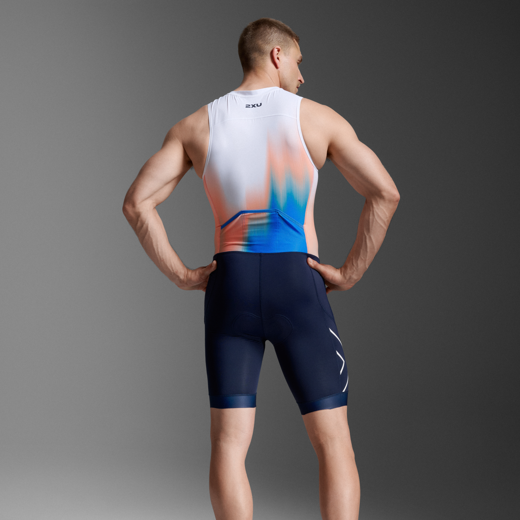 2XU MT7398D Core Men's Triathlon Suit (Nebula Blaze/Midnight)