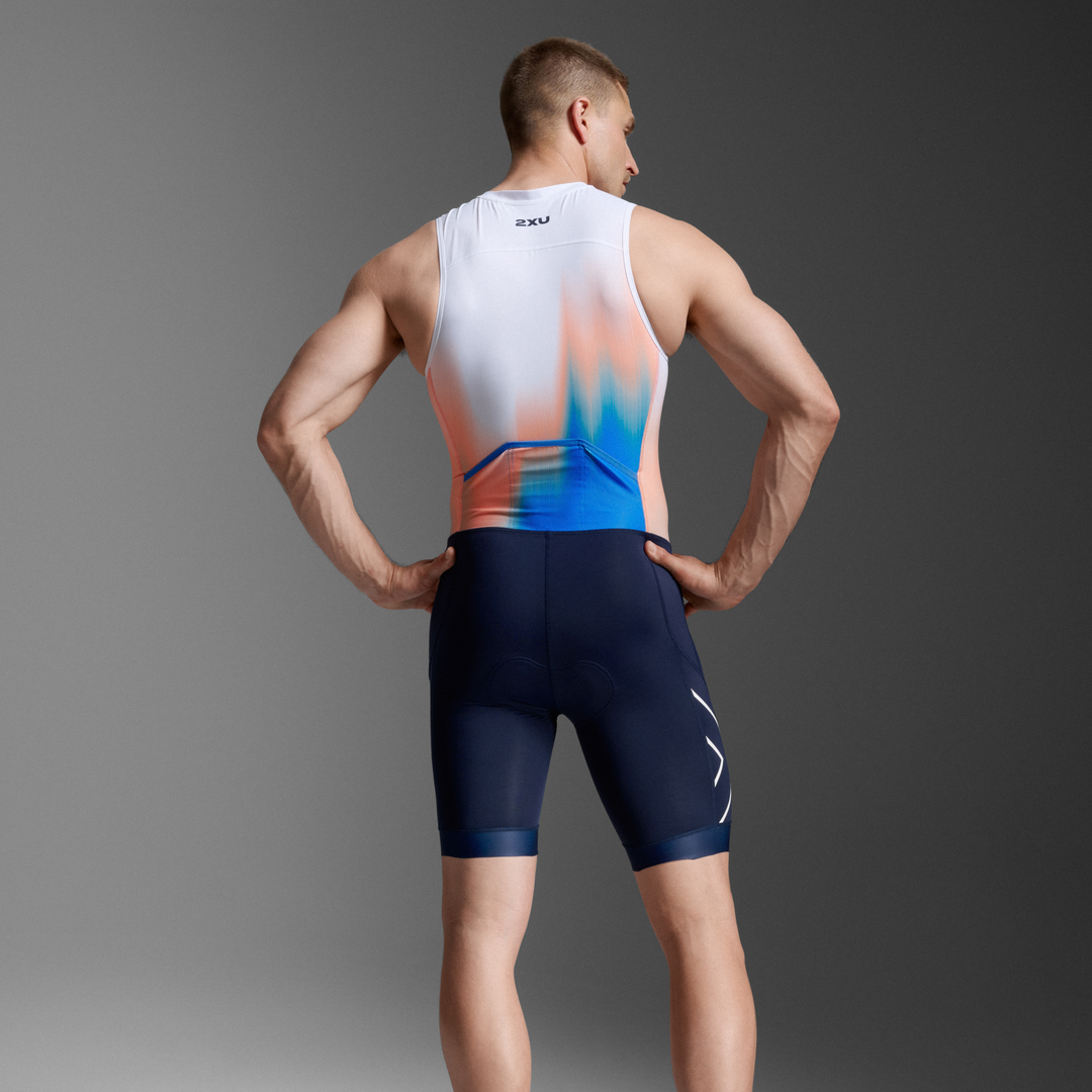 2XU MT7398D Core Men's Triathlon Suit (Nebula Blaze/Midnight)
