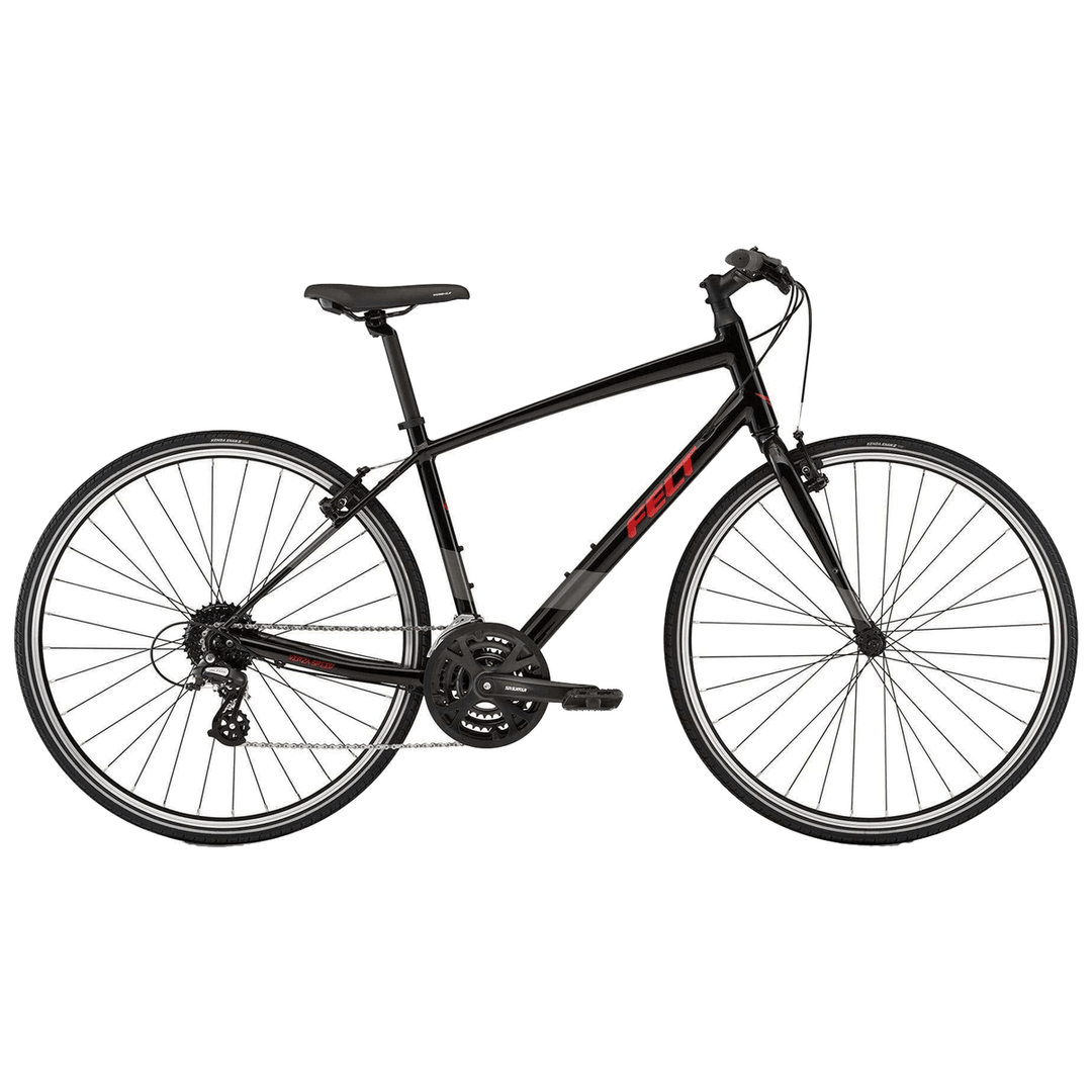 Felt Verza Speed 50 fitness hybrid bike in reflective black
