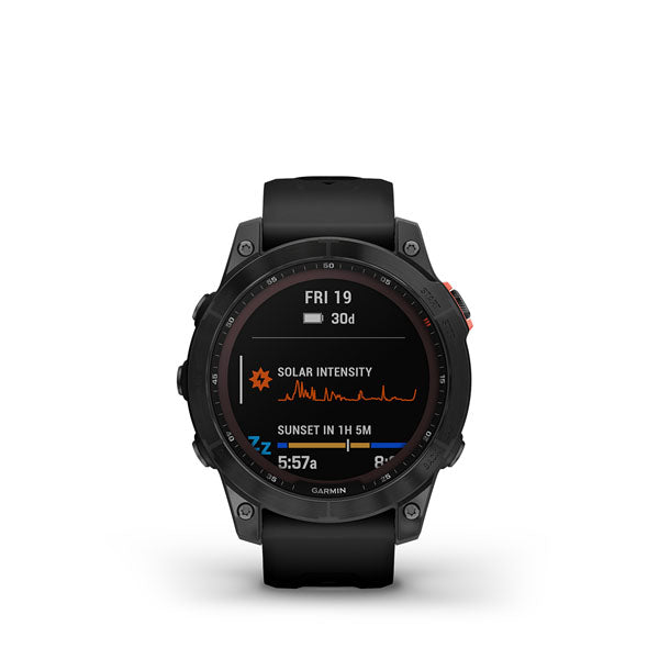 Garmin Fenix 7 Solar Smart Watch (Slate Gray w/ Black Band)