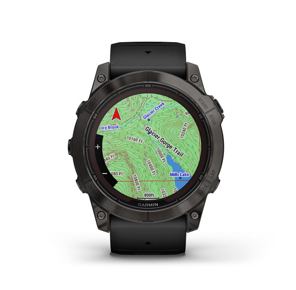 Garmin Fenix 7X Pro Sapphire Solar Edition Smart Watch (Carbon Gray DLC Titanium w/ Black Band)