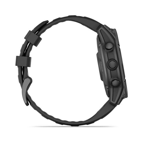 Garmin Fenix E Smart Watch (Slate Gray Steel/Black Silicone Band)