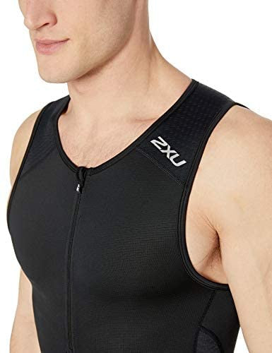 2XU Mt5530A Perform Men's Triathlon Singlet (Black/Black)