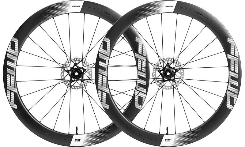 FFWD Ryot55 Carbon Tubeless Ready Disc Brake Wheel - Shimano/SRAM (White) - BUMSONTHESADDLE