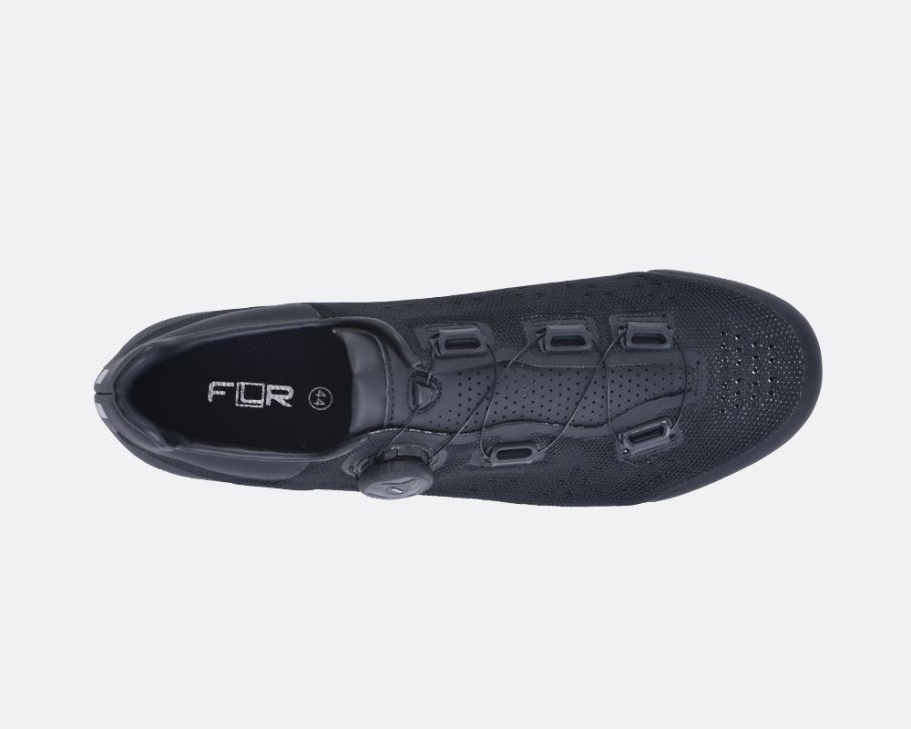 FLR F-XX Knit Road Cycling Shoe (Black) - BUMSONTHESADDLE
