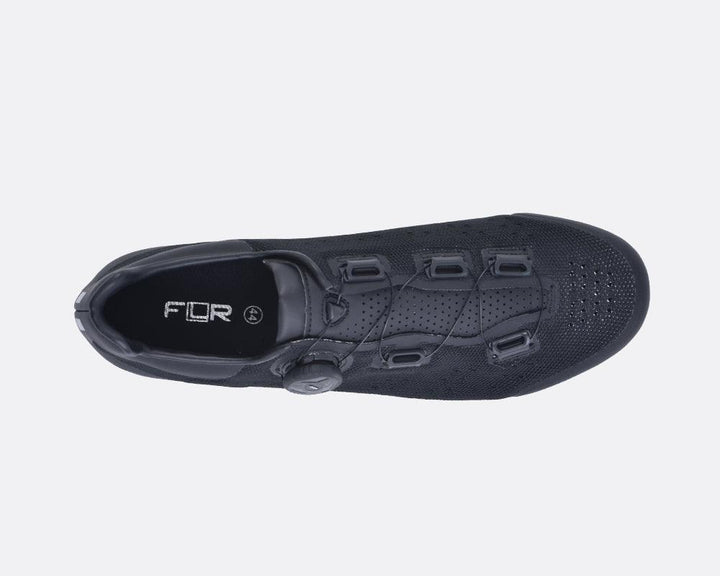 FLR F-XX Knit Road Cycling Shoe (Black) - BUMSONTHESADDLE
