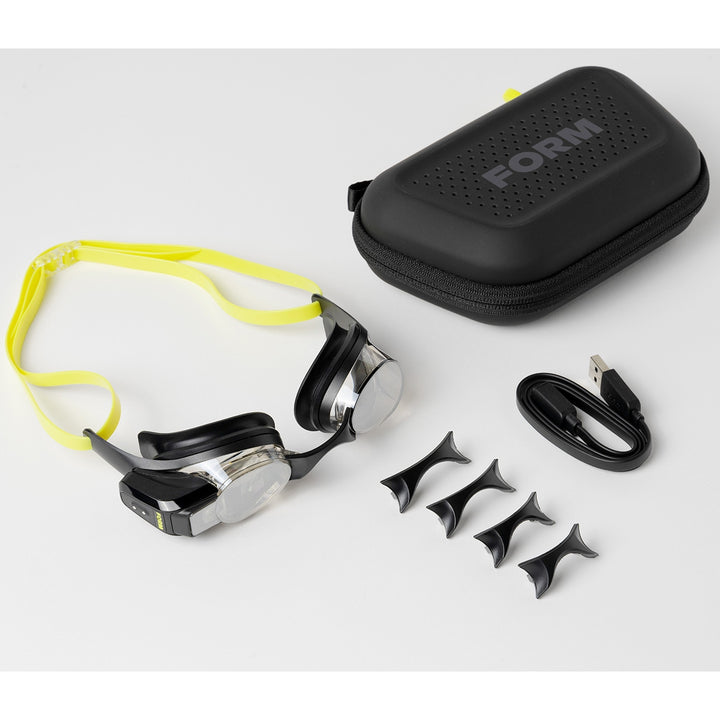 Form Swim Smart Swim 2 LT Swimming Goggles (Black/Yellow)
