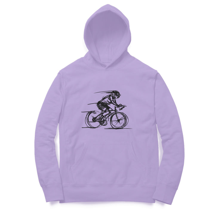 Sport Canvas Bike Sketch Regular Fit Unisex Hoodie