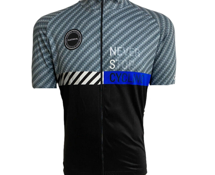 Garmin Men's Cycling Jersey (Black/Silver Reflective) - BUMSONTHESADDLE