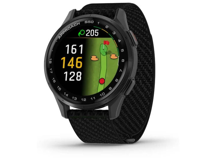 Garmin Approach S50 Smart Watch (Slate Aluminum Bezel/Black ComfortFit Nylon Band)