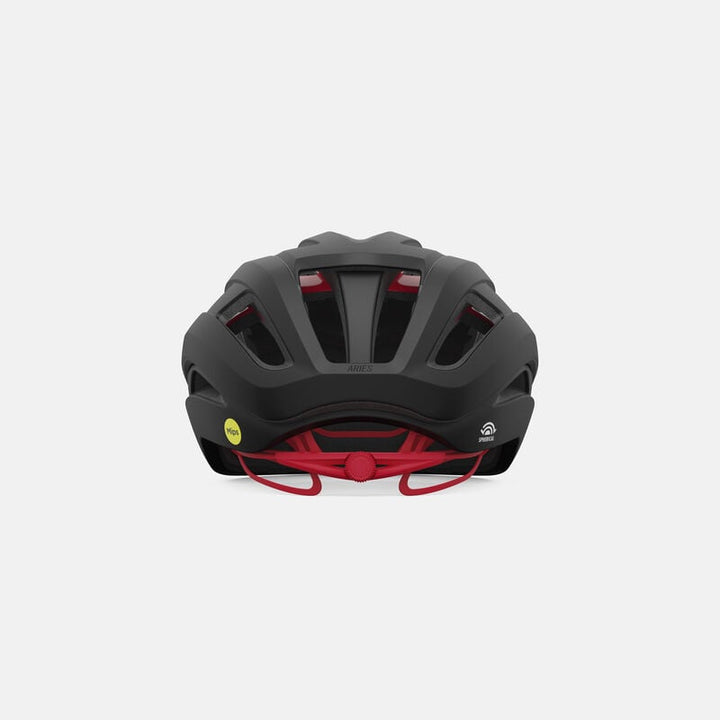 Giro Aries Spherical MIPS Road Cycling Helmet (Matte Carbon/Red)